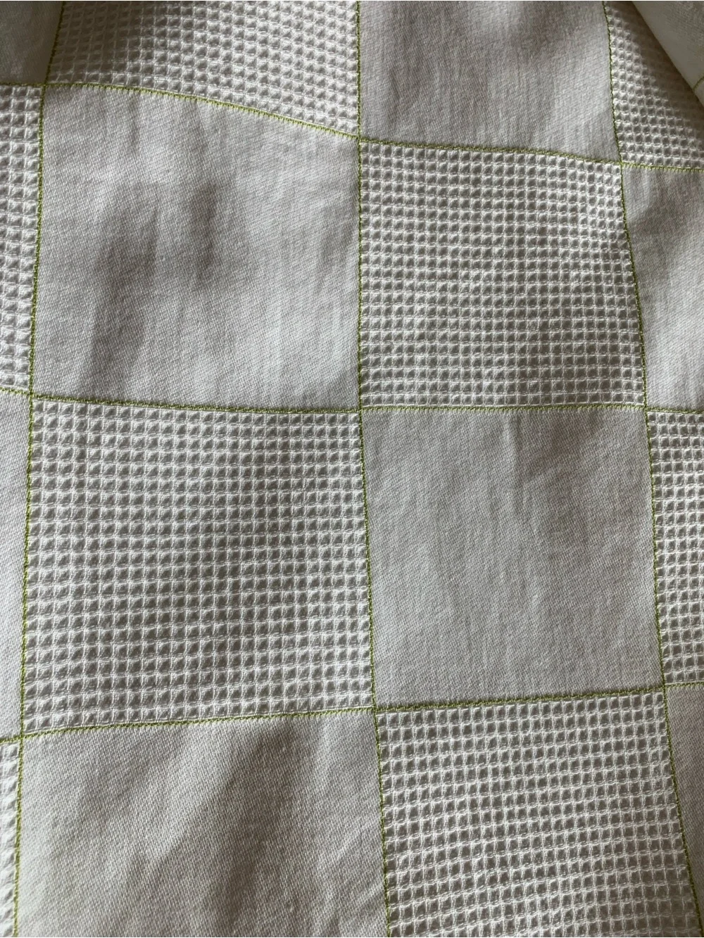 Sak’s 5th Ave Ann de Soléne 100%Cotton Duvet Checkerboard WaffleWeave Full/Queen